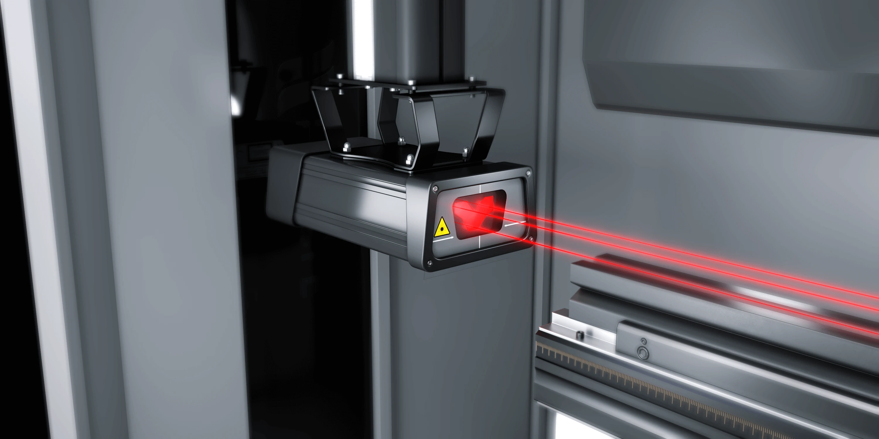 Laser safety protection device on press brake